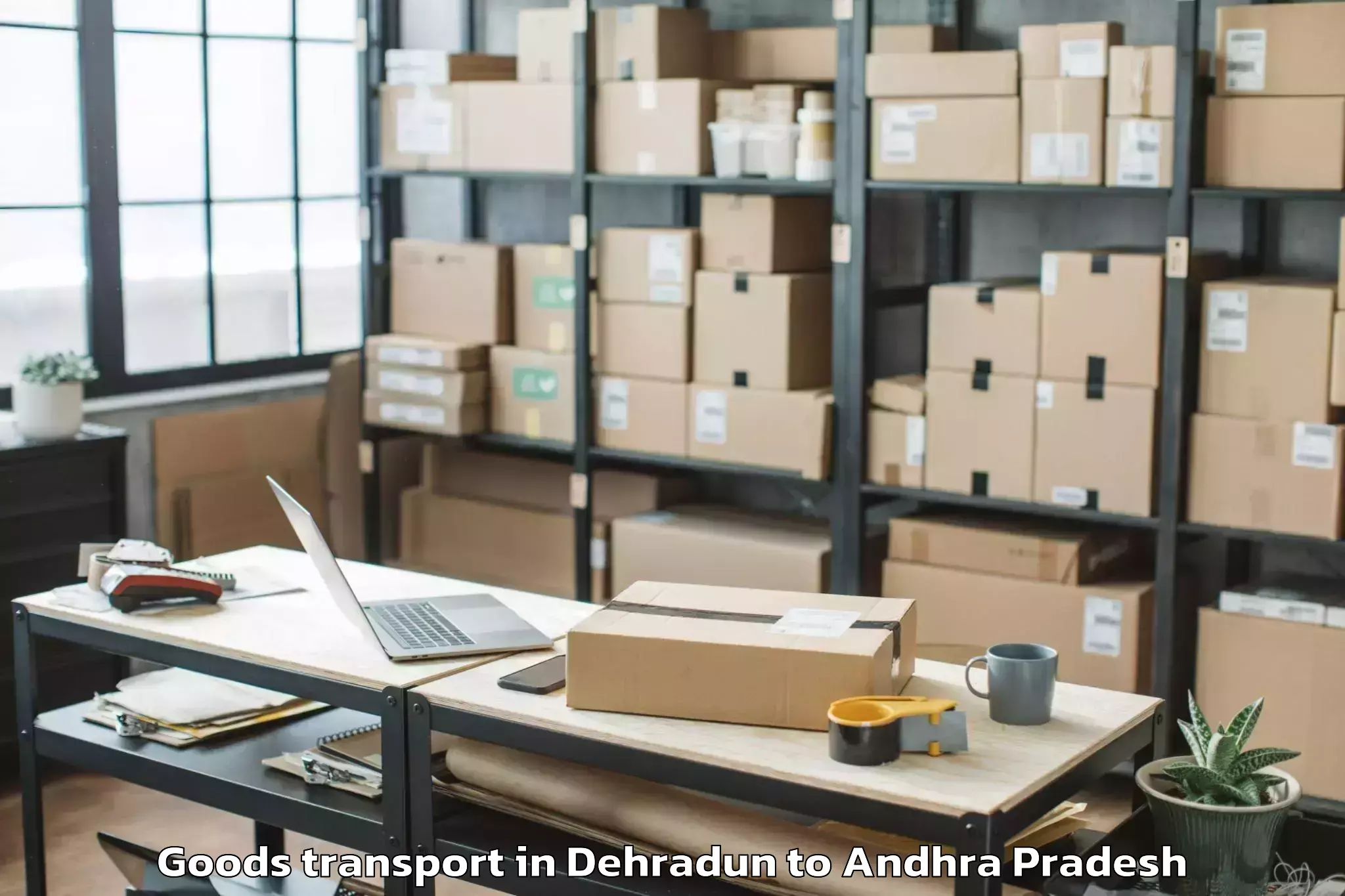 Book Dehradun to Chillakur Goods Transport Online